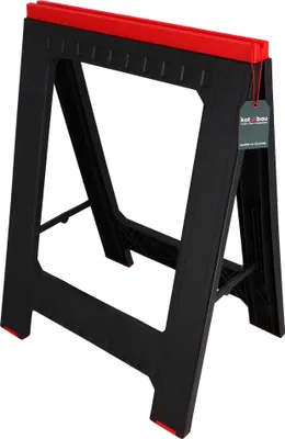 Produktbild von KOTARBAU® Arbeitsbock Klappbock Unterstellbock Gerüstbock Stützbock Schwarz-Rot 425 mm x 575 mm