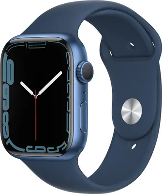 Produktbild von Apple Watch Series 7 45mm (A2474) Blue Alu Sport Band Abyss Blue GPS