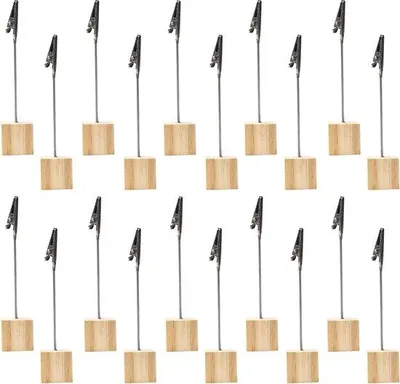Produktbild von Famanu Fotohalter 20 Stück - Holz mit Clips
