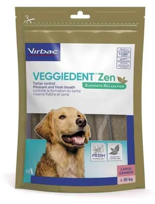 Produktbild von Zahnpflege-Leckerlis für Hunde über 30 kg - VEGGIEDENT ZEN L
