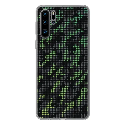 Produktbild von MuchoWow® Handyhülle Schutzhülle Hülle für Huawei P30 Pro Camouflage-Muster aus grünen und grauen Punkten Silikon Softcase Handy Hülle - Schutzdeckel