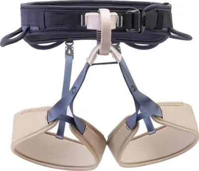 Petzl Corax Lt Klettergurt in Schwarz und Beige mit gepolsterten Beinschlaufen und verstellbarem Hüftgurt