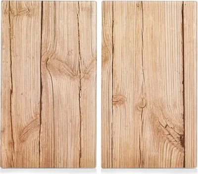 Immagine prodotto di Zeller Piastre di copertura per fornelli 2 pezzi vetro 'Wood