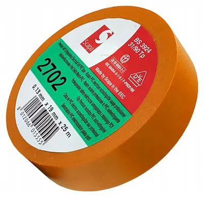 Produktbild von Scapa 2702 Isolierband 19mm/25m PVC VDE orange