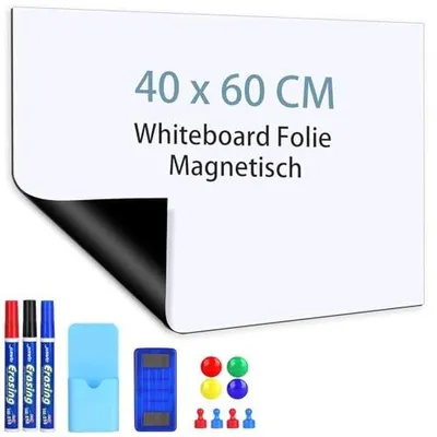 Zdjęcie produktu dla Tablica suchościeralna magnetyczna samoprzylepna 40X60 cm do szkoły