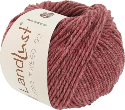Produktbild von Lana Grossa Landlust Soft Tweed 90 klassisch verzwirntes Tweedgarn aus Schurwolle mit mehrfarbigen Noppen 90 m Farbe 028 - Altrosa meliert