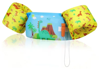 Produktbild von MoKo Kinder Schwimmflügel, Schwimmweste 9-23 kg, Blau Gelb Dinosaurier
