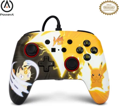 Zdjęcie produktu dla PowerA NSGP0039-02 Kontroler do gier czarny, żółty Gamepad USB analogowy Nintendo Switch