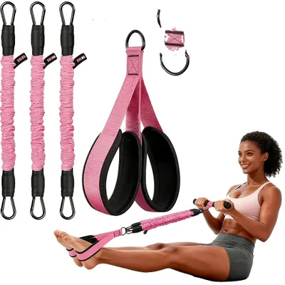 Productafbeelding van Weerstandsbanden, verstelbare standen, draagbare fitnessapparatuur, roze