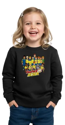 Produktbild von Spreadshirt Teufelskicker Fußballmannschaft Kinder Premium Pullover, 110/116 (4 Jahre), Schwarz
