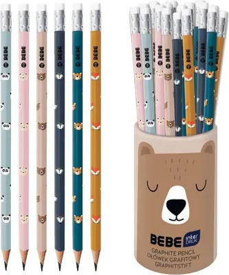 Obrázek produktu pro Ołówek z gumką Bebe Friends (36szt)
