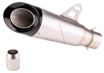 Obrázek produktu pro Trubka tlumiče výfuku, univerzální provedení, odolná nerezová ocel, 2 vrstvy – 51 mm, tlumič výfuku