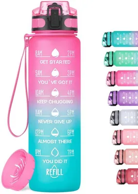 Immagine prodotto di Borraccia leggera da 1 litro in Tritan per lo sport, il fitness e l'ufficio
