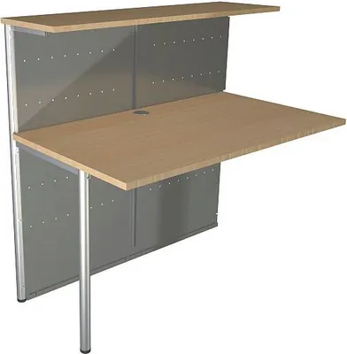 Produktbild von Kerkmann Anbautheke Genua gerade, buche, silber 116,0 x 70,0 x 115,0 cm