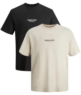 Produktbild von JACK & JONES 2-er Set T-Shirt Logo Print JORVESTERBRO Größe: XS