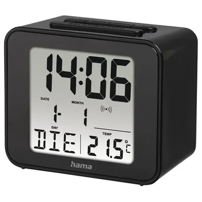 Produktbild von Hama Wecker Funkwecker "Cube", Schwarz