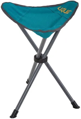 Produktbild von Unyqoos® Dreibein-Klapphocker Darcy XL – faltbarer Camping-Hocker, Sitzhöhe 47 cm, Sitzbreite 38 cm, 100 kg Tragkraft, 1 kg, 600D Oxford-Polyester, Stahlgestell, Packmaß 70ר8 cm