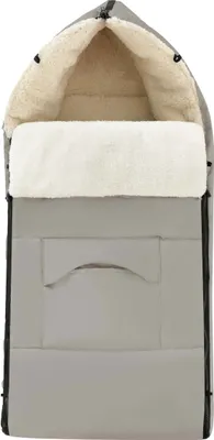 Produktbild von Daliya® ALPINO Fußsack und Schlafsack für Buggy und Sportsitz, Universell für alle Kinderwagen, Winterfußsack, für Babys bis 36 Monate – Grau