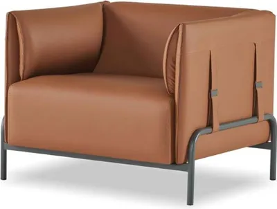 Produktbild von Arbeitszimmer-Set 4tlg 2x Sessel mit 2x Sessel Braun Ainfarbig Modern
