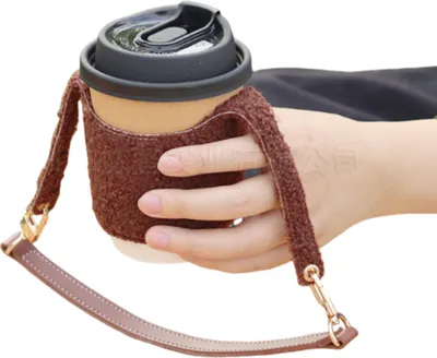 Imagen del producto de INF Funda de felpa desmontable para taza de café con asa