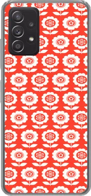Produktbild von MuchoWow® Handyhülle Schutzhülle Hülle für Telefoonhoesje Samsung galaxy a73 Blumen - Muster - Rot Silikon Softcase Handy Hülle - Handyhülle