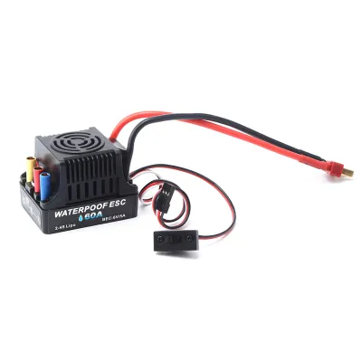 Zdjęcie produktu dla ESC, elektryczny regulator prędkości, bezszczotkowy ESC, ESC do samochodu 1/8, 2-4S ESC, ESC do samochodu rc, 6V 5A BEC