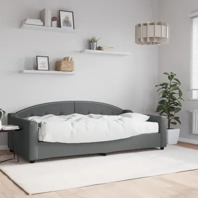 Immagine prodotto di Maison Exclusive - Divano letto con materasso, grigio scuro, 100x200 cm, tessuto