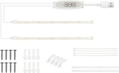 Zdjęcie produktu dla Indoor Plants Grow Light Strips Red Blue LEDs Grow Lamp for Hydroponics Succulent Supplement Light 4 poziomy ściemniania z 24-godzinnym cyklem Smart Timing USB Plug and Play
