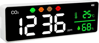 Obrázek produktu pro LED obrazovka Monitor kvality vzduchu Nástěnný digitální teplotní detektor koncentrace CO2 DM1306