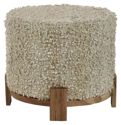 Productafbeelding van Pomax Brindisi hocker, beige, diameter 50 cm, hoogte 42 cm