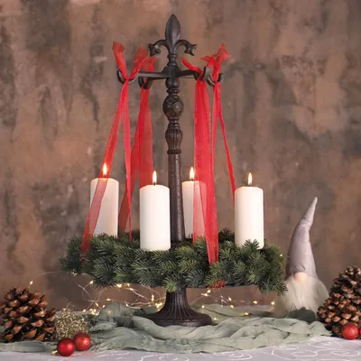 Produktbild von CLGarden Adventskranzständer KST1 Kranzhalter groß stehend Ständer für Kränze