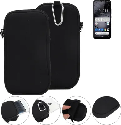 Produktbild von K-S-Trade Neopren-Hülle Handyhülle kompatibel mit Gigaset GS190 Schutzhülle Neoprenhülle Sleeve Schutz-Hülle Gürtel Tasche Case Holster