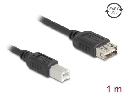 Zdjęcie produktu dla DeLOCK 81530, 1 m, USB B, USB A, USB 2.0, 0,48 Gbit/s, Czarny