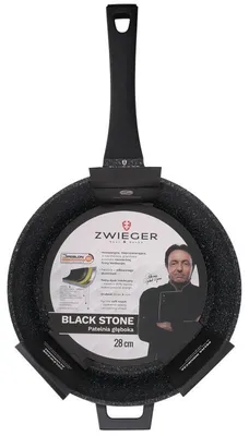 Zdjęcie produktu dla Zwieger Patelnia Głęboka 28Cm Black Stone - Granitowa, Nieprzywierająca