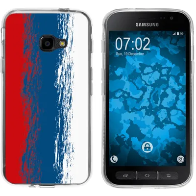 Produktbild von PhoneNatic Case kompatibel mit Samsung Galaxy Xcover 4 / 4s Silikon-Hülle WM Russland M9