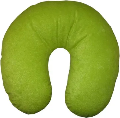 Image de Coussin de voyage vert, oreiller de cou confortable pour avion et voiture