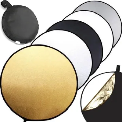 Produktbild von 5 v 1 Sada skladacích reflektorov Sklopné svetlo 60 cm puzdro Multi Photo Studio Foto difúzor Fotoaparát Priesvitné Strieborné Zlaté Biele Čierne Retoo