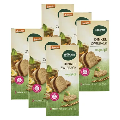 Produktbild von Naturata Dinkel-Zwieback, ungesüßt (6 x 150 gr)