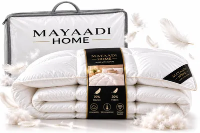 Zdjęcie produktu dla HS39 Kołdra 155 x 220 cm, 1400 g, kołdra puchowa, 70% puchu, 30% pierza, Mayaadi Home