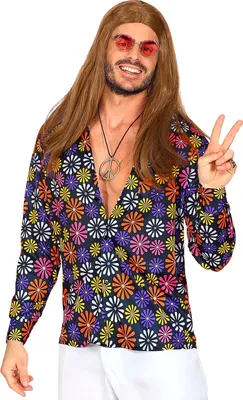 Produktbild von Hippie Flower Power Hemd für Herren
