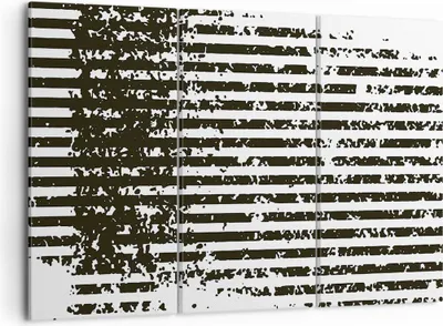 Produktbild von Bild auf Leinwand - Leinwandbild - 3 Teile - Abstraktion Schwarz Gürtel - 105x70cm - Wand Bild - Wanddeko - Wandbilder - Leinwanddruck - Bilder - Wanddekoration - Leinwand bilder - CE105x70-4855