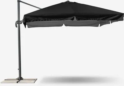 Produktbild von Gartenschirm mit verstellbarem Arm aus Aluminium mit dezentraler Stange 3x3m Paradise Noir