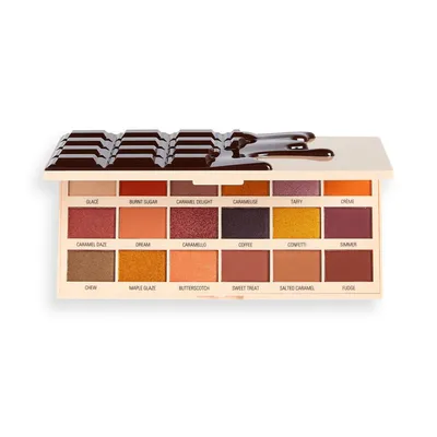 Produktbild von Makeup Revolution, I Heart, Eyeshadow Palette, Caramel Nudes Chocolate, 18 Shades, 18 g