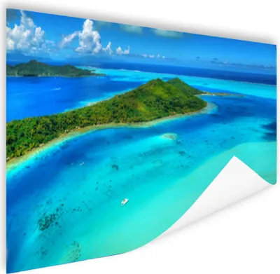 Produktbild von MuchoWow® Poster Die Bora Bora-Inseln 120x80 cm - Bilder
