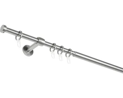 Produktbild von Gardinenstangen Set ausziehbar Cap-noble edelstahl-optik 160-280 cm Ø 16/19 mm