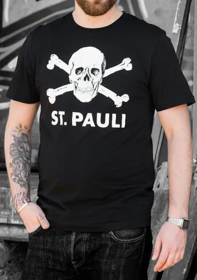 Produktbild von FC St. Pauli - T-Shirt Totenkopf - schwarz