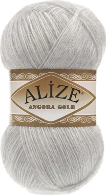 Produktbild von Alize Angora Gold 208 – weiches Garn 80/20, 550m, Hellgrau Melange