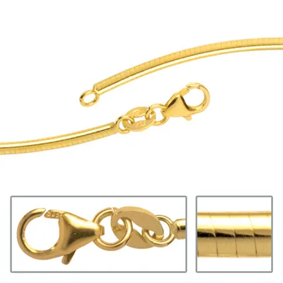 Produktbild von JOBO Halsreif 585 Gold Gelbgold 2 mm 42 cm Karabiner