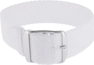 Produktbild von Uhrenarmband Perlon Durchzugsband Textilband 28691, Farbe:beige, Stegbreite:20mm, Schließe:Silbern