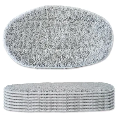 8 Ersatzpads für Dampfreiniger, Mikrofaser, grau